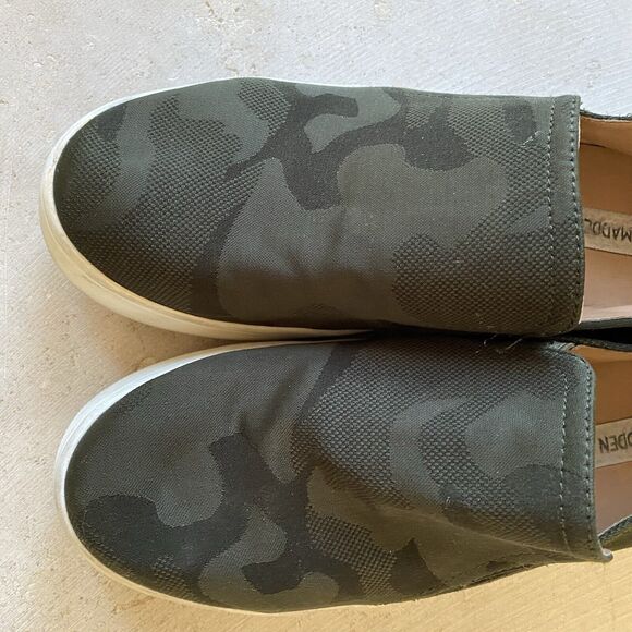 Steve Madden Zayna Platform Slip On Sneakers Green Camouflage Women's Size 10 - Picture 5 of 9